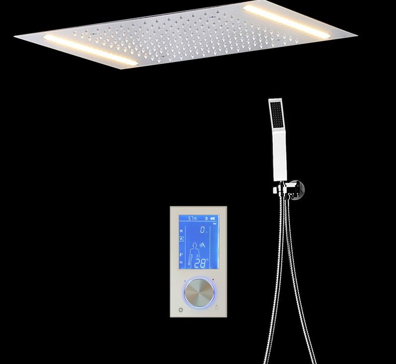 Emilia Posh LED Digital Control Thermostatic Rainfall Shower Set